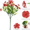 15 PCS Outdoor Artificial Flowers Fake Outdoor Flowers -Summer Plastic Flowers for Outdoors UV Resistant -Faux Flower for Outside Planters for Home Garden Patio Porch Window Box Decor